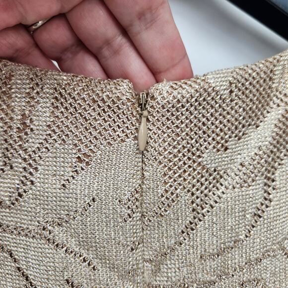 NWT En Francais by Huey Waltzer Formal Metallic Cocktail Maxi Women's Dress 4P - Picture 8 of 14